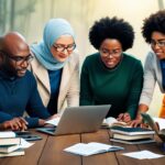Default A diverse group of five individuals with varying skin